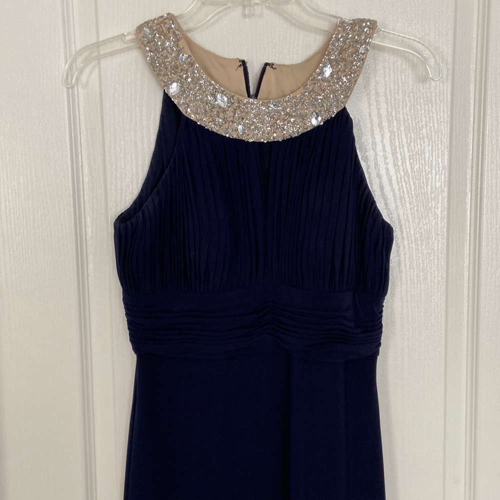 Formal gown. Navy blue